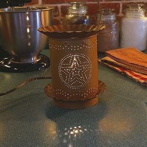 Primitive tin punched night light